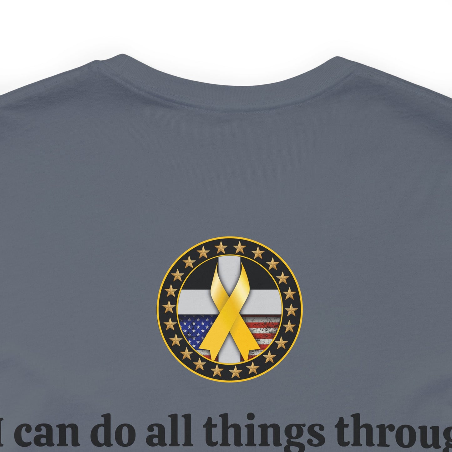 Hero Philippians 4:13 Scripture Unisex Jersey Short Sleeve Tee