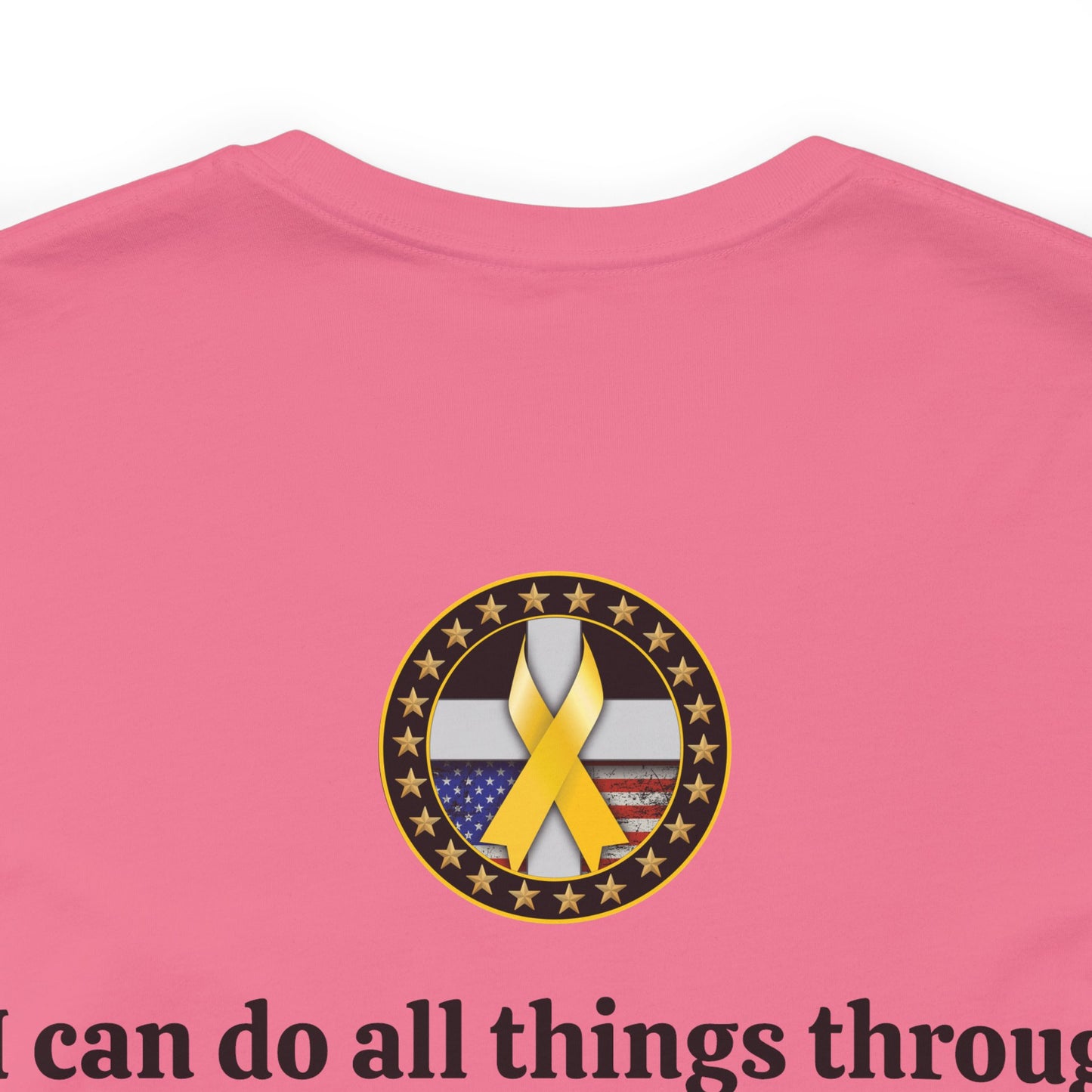 Hero Philippians 4:13 Scripture Unisex Jersey Short Sleeve Tee
