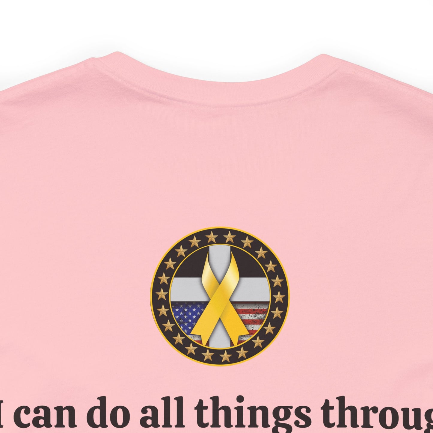 Hero Philippians 4:13 Scripture Unisex Jersey Short Sleeve Tee