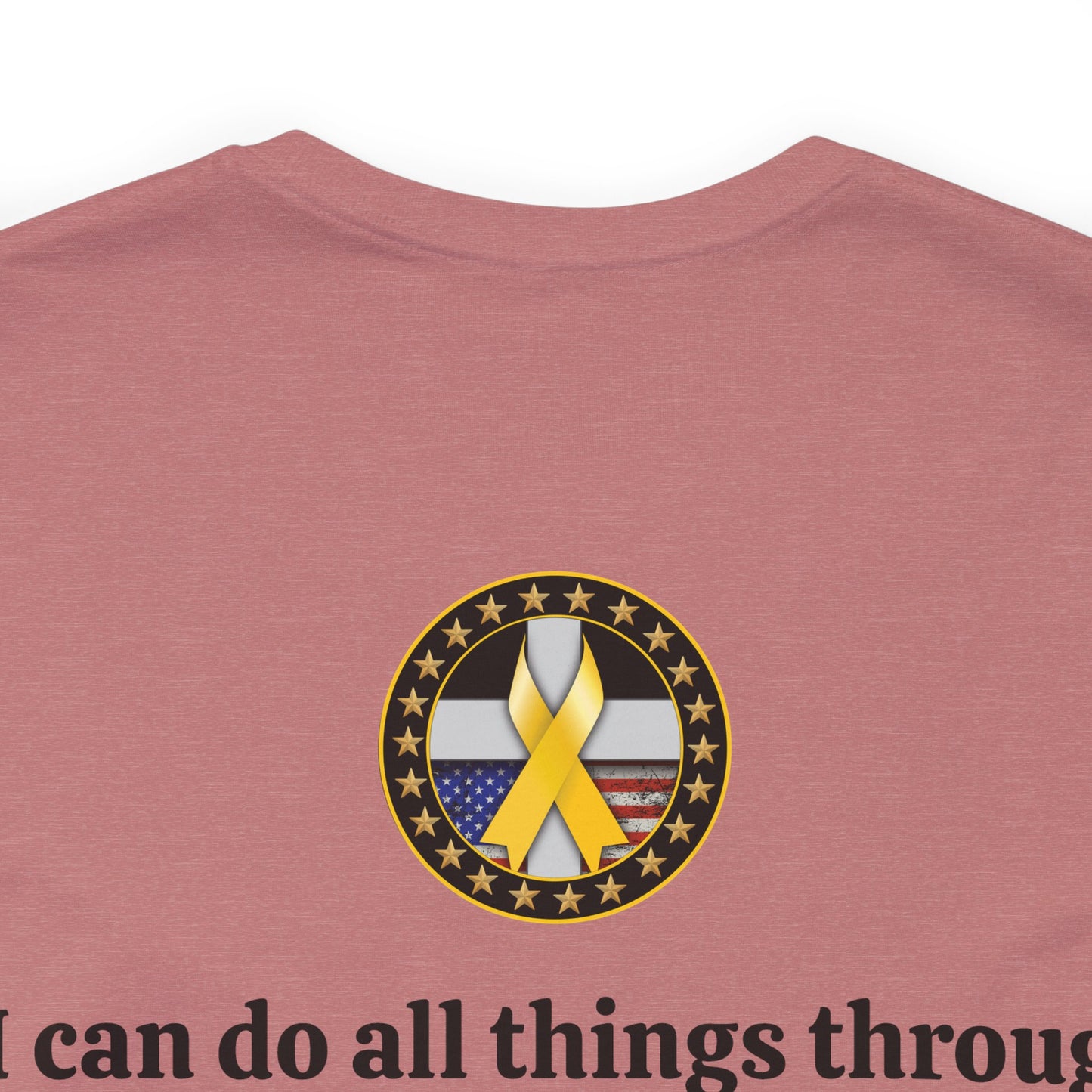 Hero Philippians 4:13 Scripture Unisex Jersey Short Sleeve Tee