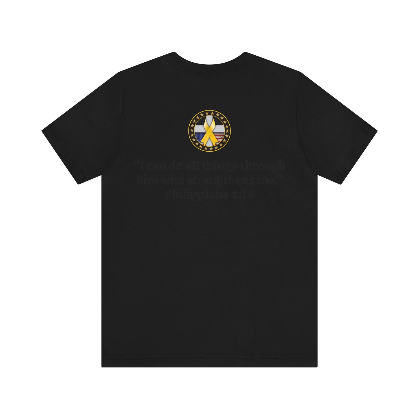 Hero Philippians 4:13 Scripture Unisex Jersey Short Sleeve Tee