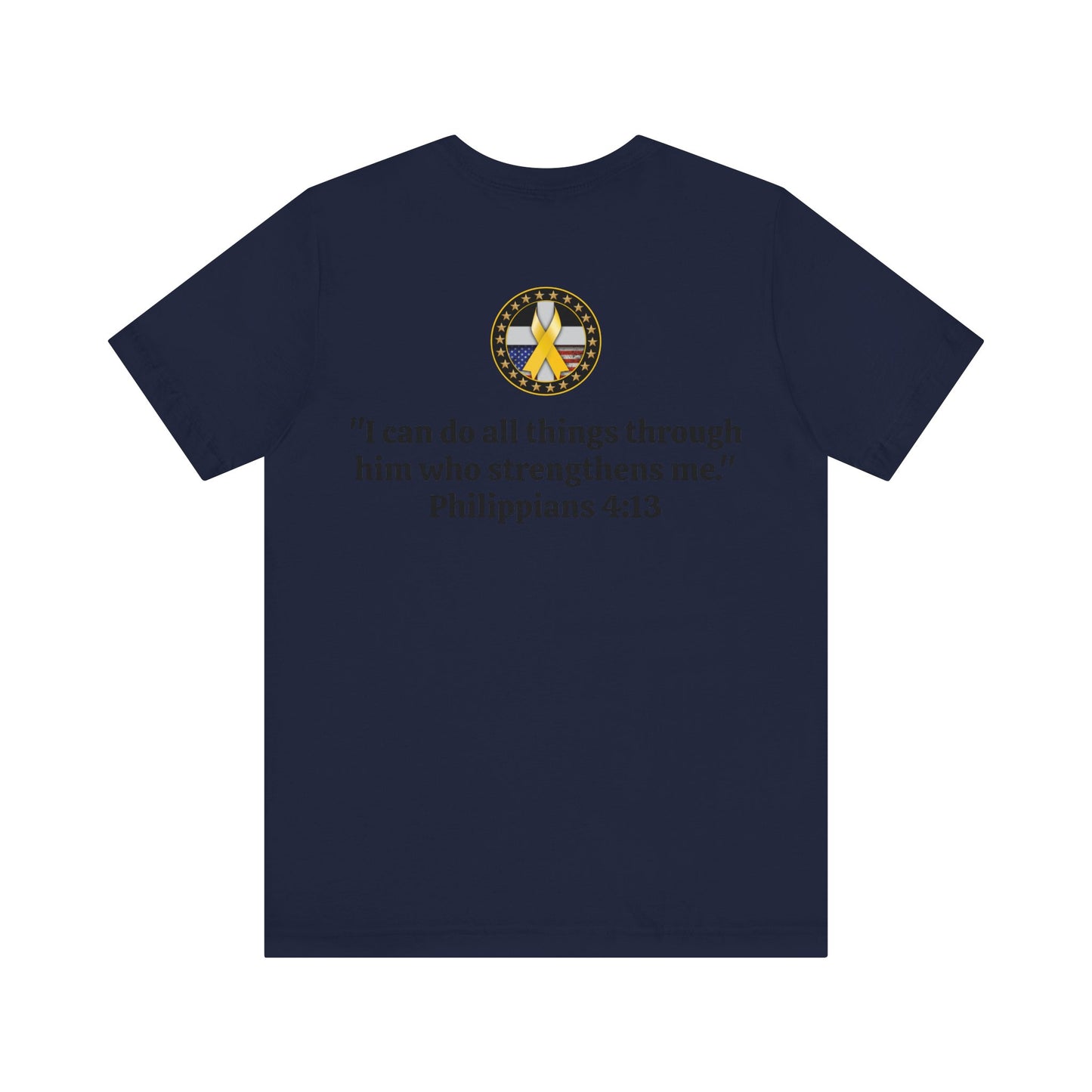 Hero Philippians 4:13 Scripture Unisex Jersey Short Sleeve Tee