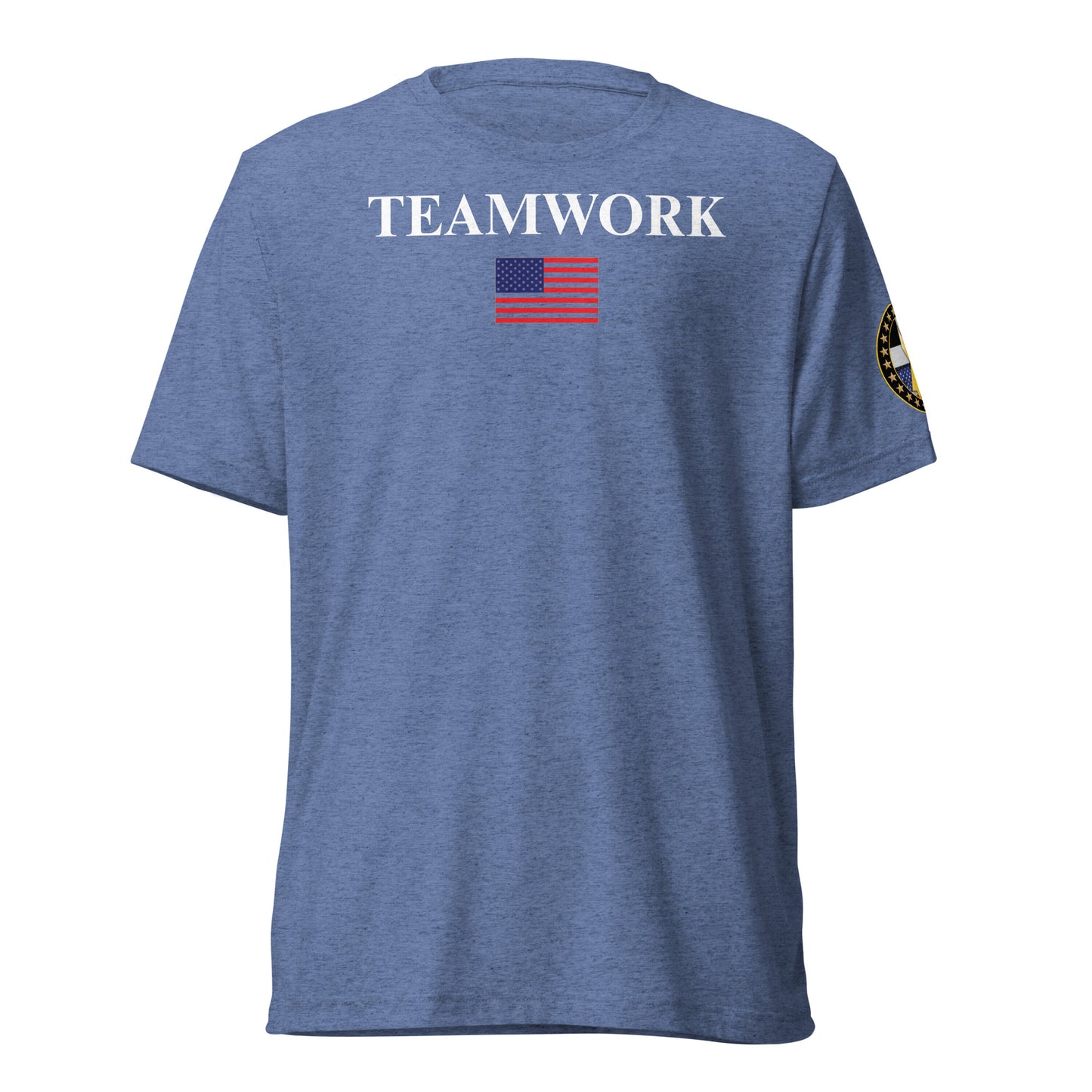 TEAMWORK w/ Back Flag Tri Blend Tee